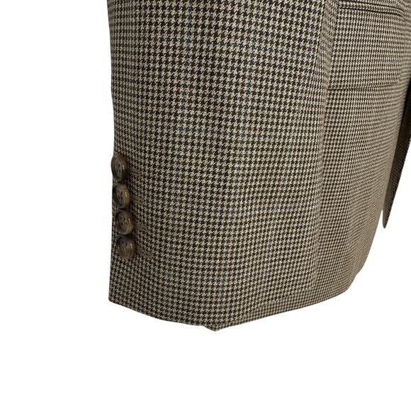 Vintage Ralph by Ralph Lauren Blazer Micro Check Tan Brown Jacket Men's Size 43R - Picture 7 of 12